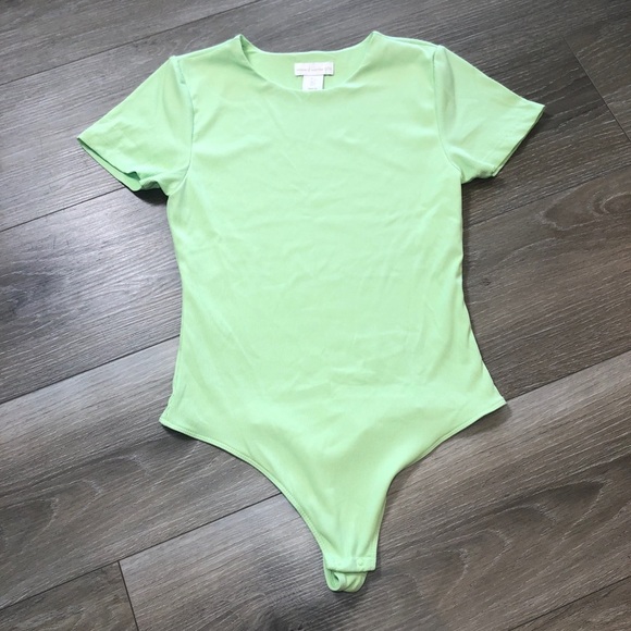 House Of Harlow 1960 Green Bodysuit Causal Short Sleeve Womens Size Small - Picture 2 of 9